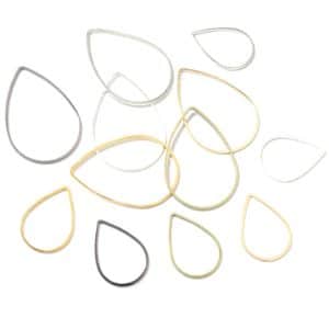 50pcs/Lot 20x15/22x30mm 6 Colors Plated Drop Copper Ring for Earrings findings Earwire Jewelry charms jewelry making Accessories