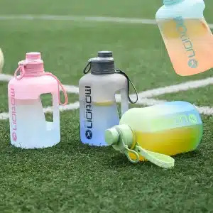 Sports Water Bottle 2 Liter  With Straw Large Capacity Fitness