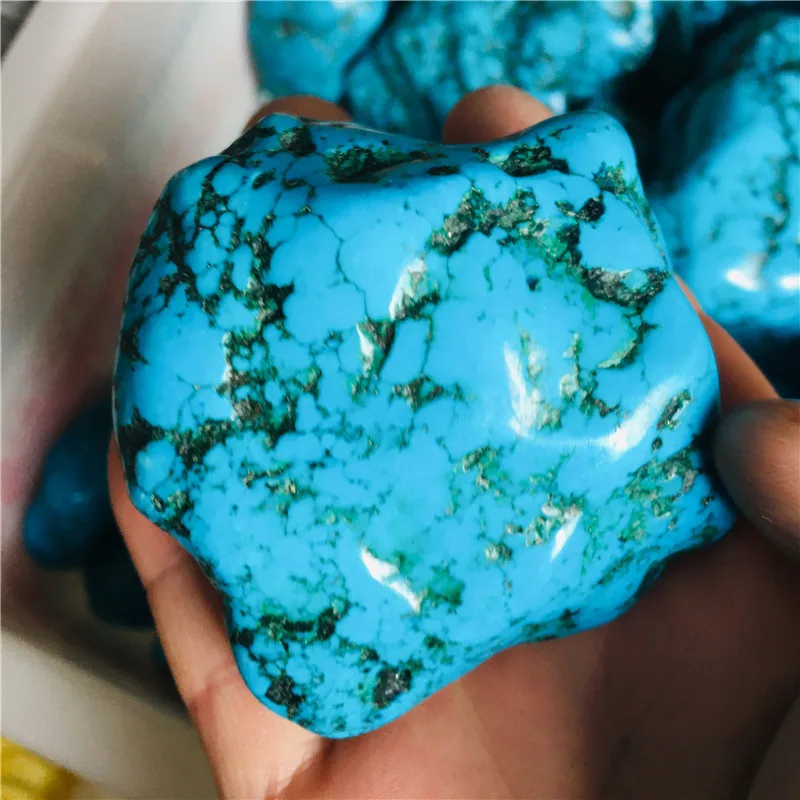 100-130g Natural turquoise mineral bare stone mineral crystal stone