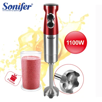 1100W High Power Food Mixer 2 Speeds Hand Blender Electric Four-blade Ice Crushing Kitchen Vegetable Fruit Stirring Gift Sonifer