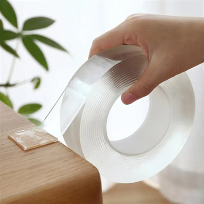 1M/2M/5M Nano Tape Tracsless Double Sided Tape Transparent No Trace Reusable Waterproof Adhesive Tape Cleanable Home gekkotape