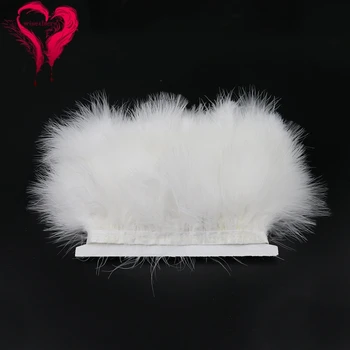 24 Colors 1 Meter Width 6-8 CM Fancy Soft Fluffy Dyed Colorful Turkey Marabou Feather Ribbon Lace Trim Party Garment Decoration