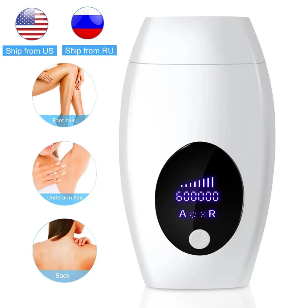 600000 flash professional permanent IPL Laser Depilator LCD home use devices Photoepilator women painless hair remover machine