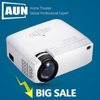 AUN MINI Projector D40 3D Home Theater Portable Beamer Full HD 1920x1080P Video projector Via HDMI VGA Compatible with TV BOX