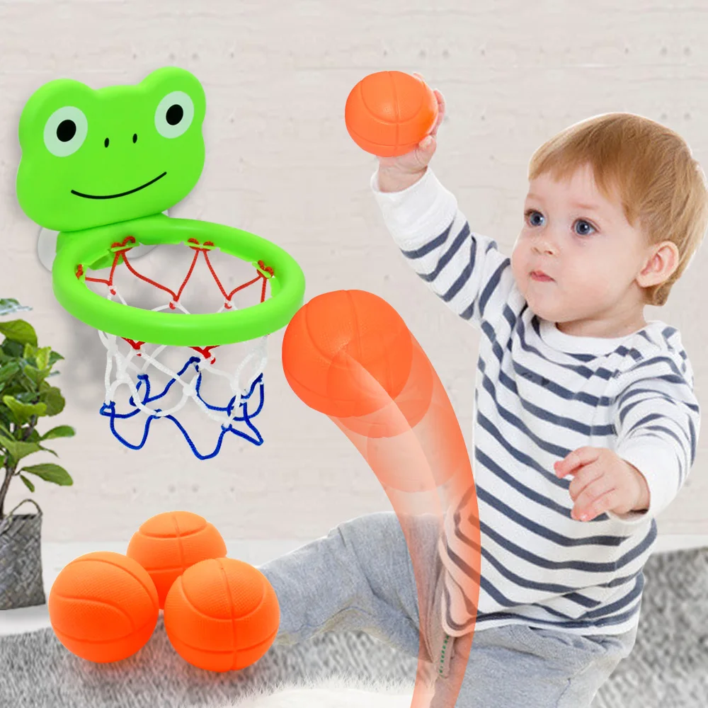 Baby Kids Mini Shooting Basket Bathtub Water Play Set Basketball Backboard with 3 Balls Funny Shower Bath Fun Toys for Toddlers