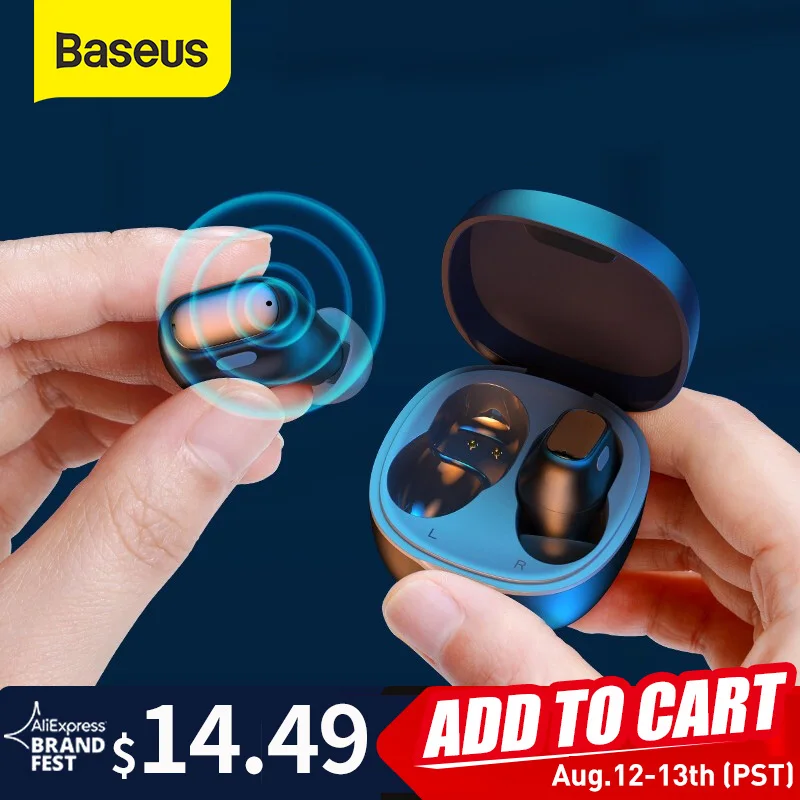 Baseus WM01 TWS Bluetooth Earphones Stereo Wireless 5.0 Bluetooth Headphones Touch Control Noise Cancelling Gaming Headset