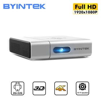 BYINTEK U50 Full HD 1080P lAsEr LED DLP Mini 3D 4K Android Smart Wifi Portable Projector Proyector for Smartphone Cinema