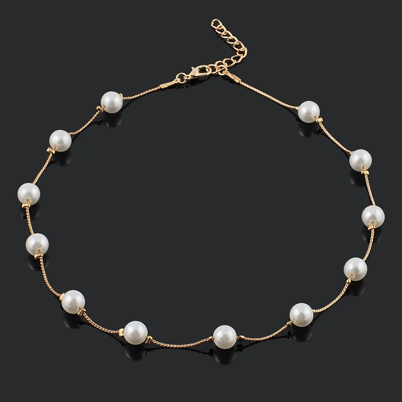 Korean Fashion Pearl Pendant Choker Necklace Women's Wedding Party Clavicle Chain Accessories Gifts For The New Year Jewellery