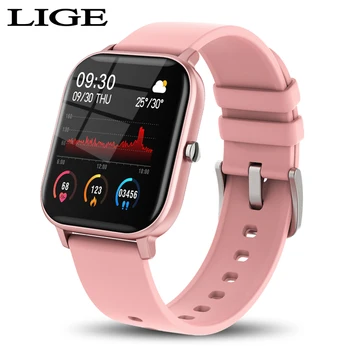 LIGE New P8 1.4 inch Full Touch Women Digital Watches Waterproof Sports For xiaomi iPhone Multifunctional Electronic Watch Men