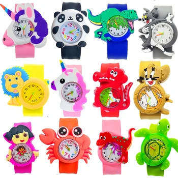 Manufacturers wholesale kids watches cartoon dinosaur animal children watch clasp circle baby toys boys girls watch gift clock