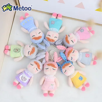 Metoo Doll Stuffed Toys Plush Animals Soft Baby Boy Kids Toys for Children Girls Boys Kawaii Mini Angela Rabbit Pendant Keychain