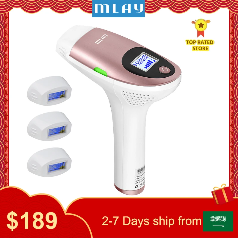 MLAY IPL Laser Epilator Laser Hair Removal Device with 1500000 Shots Home Use Permanent Depilador for Women Laser Hair Removal