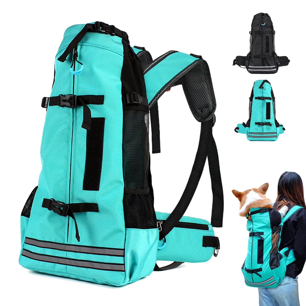 Outdoor Pet Dog Carrier Bag for Small Medium Dogs Corgi Bulldog Backpack Reflective Dog Travel Bags Pets Products