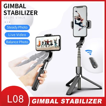 Proker Handheld Gimbal Stabilizer Mobile Phone Selfie Stick Holder Adjustable Selfie Stand For iPhone/Android L08