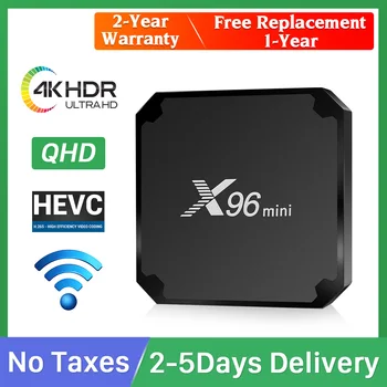 QHD X96 MINI box 4K HDR Android TV box 9.0 S905W Quad-core 64-bit 1 Year warranty smart tv box TV receivers no app X96mini