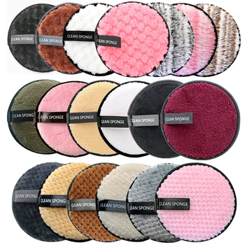 Reusable Makeup Remover Pads Cotton Wipes Microfiber Make Up Removal Sponge Cotton Cleaning Pads Tool