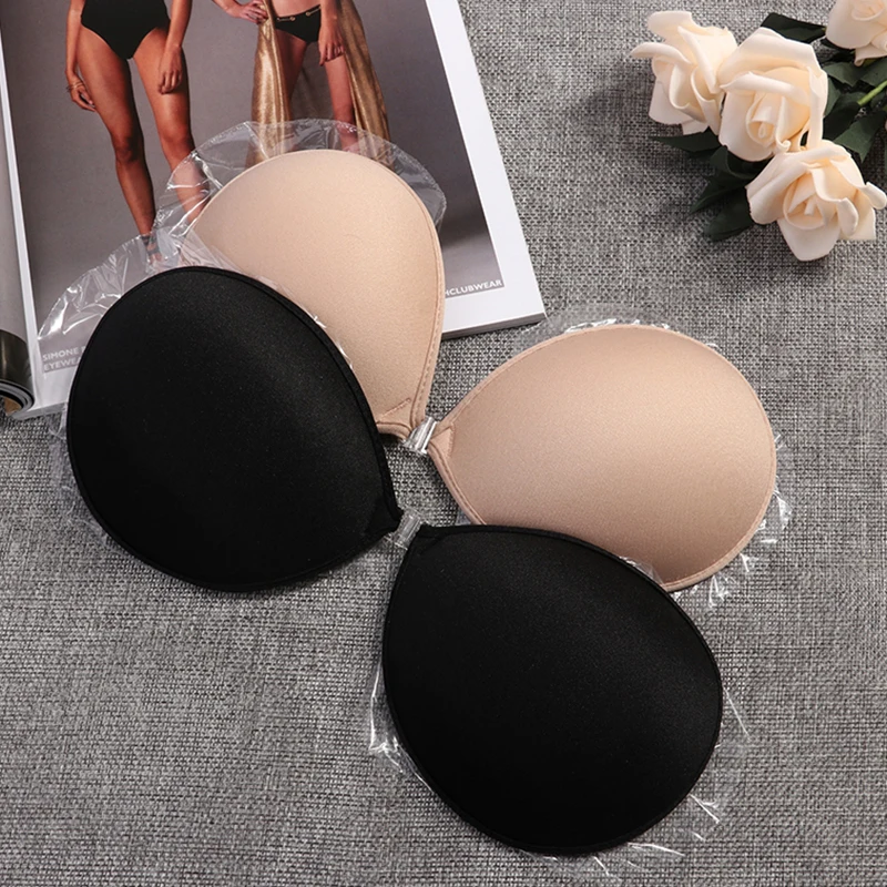 Sexy Sujetador Women's bra Invisible Push Up Bra Self-Adhesive Silicone Seamless Front Closure Sticky Backless Strapless Bra