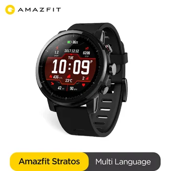 Ship From Spain Amazfit Stratos Smartwatch Music Bluetooth GPS GLONASS Heart Rate Monitor 5ATM Waterproof Men Watch