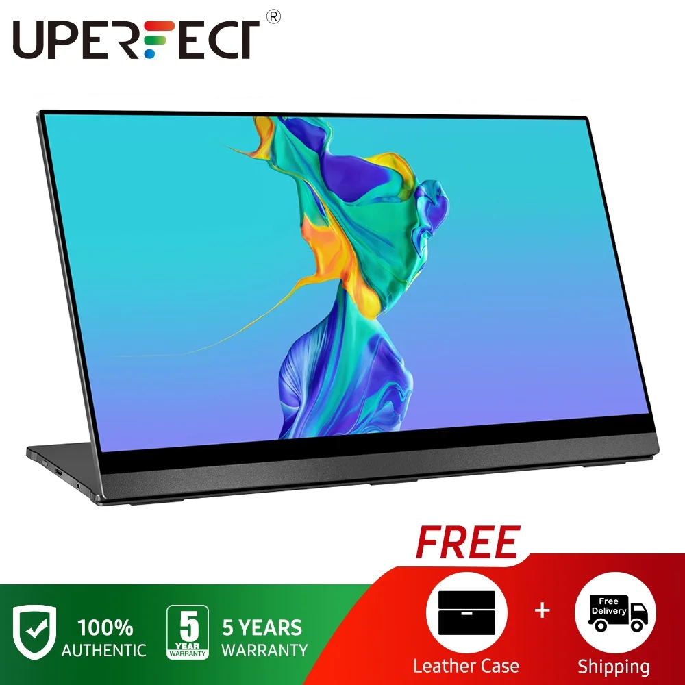 UPERFECT 4K Portable Monitor Touchscreen Gravity Sensor Automatic Rotate 15.6'' Slimmest 10-Point Touch UHD 3840x2160 Display