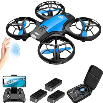 V8 Mini Drone 4K 1080P HD Camera WiFi Fpv Air Pressure Altitude Hold Black Quadcopter RC Drone Toy