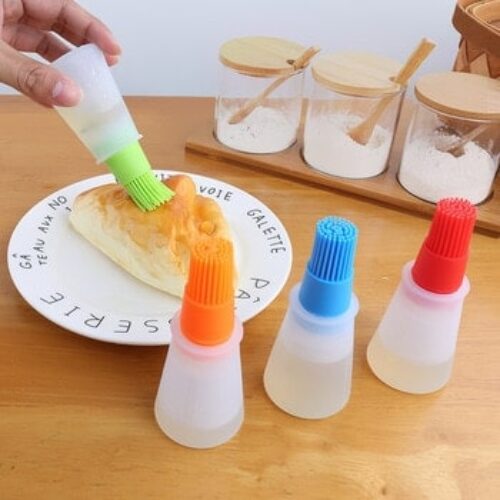 Portable Silicone Oil Bottle with Brush Grill Oil