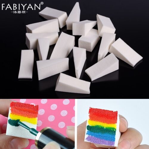 10/16Pcs Soft Triangle Nail Art Transfer Sponge Gradient Coloring