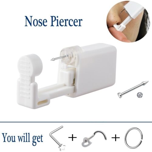 1pc Disposable Safe Sterile Nose Ring Stud Piercing Unit Set Gun Tool Earring Professional