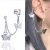 Geometric Butterfly Clip Earring For Teens Women Ear Cuffs Cool Jewelry Retro Chain Long Hanging Earings Metal Gift