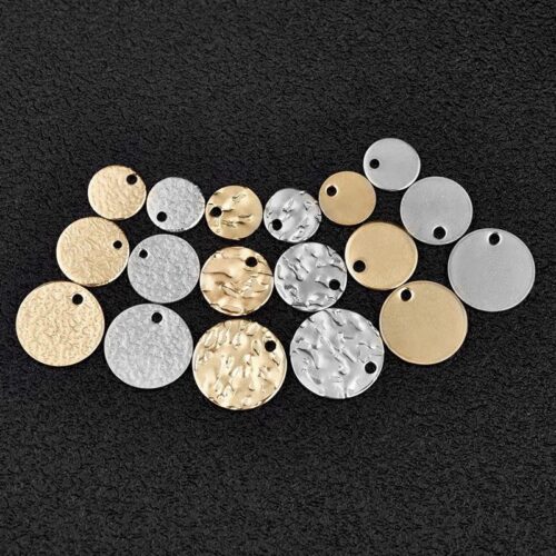 Stainless Steel Pendants Embossing Charm DIY Earrings Bracelet