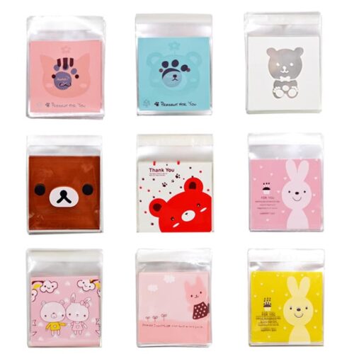 25/50pcs 10x10cm Cute Cartoon Gifts Bags Cookie Packaging