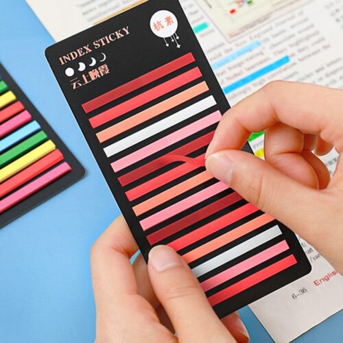 300 Sheets Transparent Rainbow Index Memo Pad It Sticky Notepads Paper