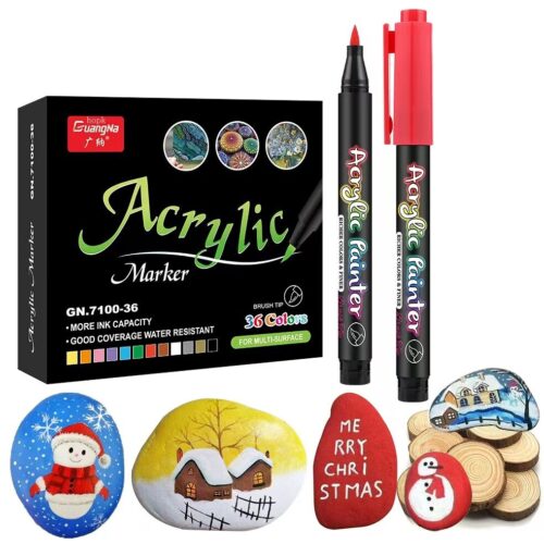 36 Colors Acrylic Paint Pens Brush Marker