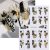 3D Fall Nail Stickers Gold Leaf Cotton Flowers