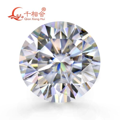 3mm to 12mm DF color white Round Brilliant cut moissanites loose stone