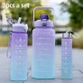 Sports  Water Bottle with Time Marker Leak-proof Cup