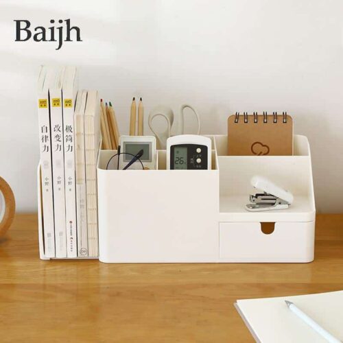 ABS Desk Office Organizer Stickers Bins Storage Holder Desktop