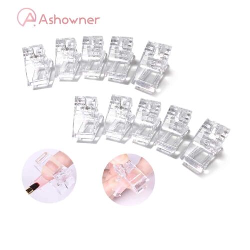 Acrylic Nail Clip Transparent Gel Quick Building Nail Tips Clips Fingernail Art Builder Tools set