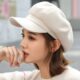 Winter Hats for Women Solid Plain Octagonal Cap