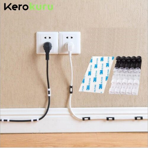 Cable Organizer Clips Cable Management Desktop & Workstation ABS Wire