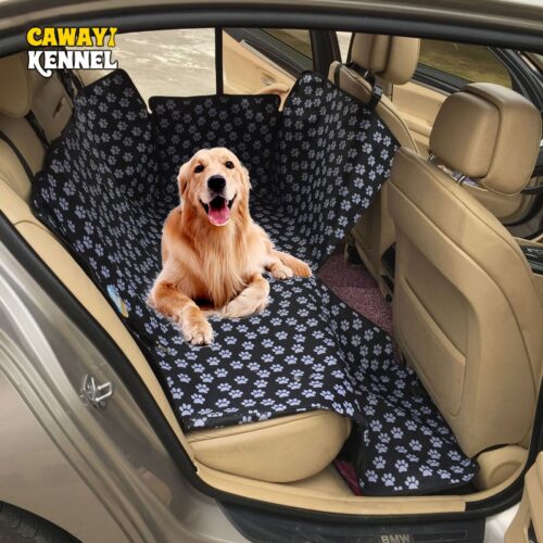 CAWAYI KENNEL Dog Carriers Waterproof Rear Back Pet Dog Car Seat Cover Mats