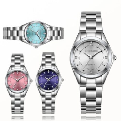 CHRONOS Luxury Rhinestone Stainless Steel Quartz Watches