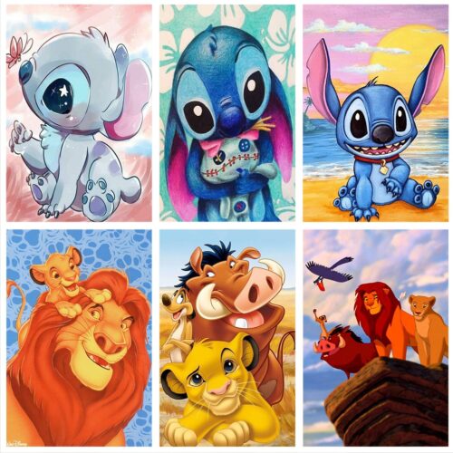 Disney Cartoon Stitch Nani 5D DIY Diamond Painting