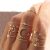 FNIO Bohemian Gold Chain Rings Set For Women Fashion Coin Snake Moon Rings Party 2021 Trend