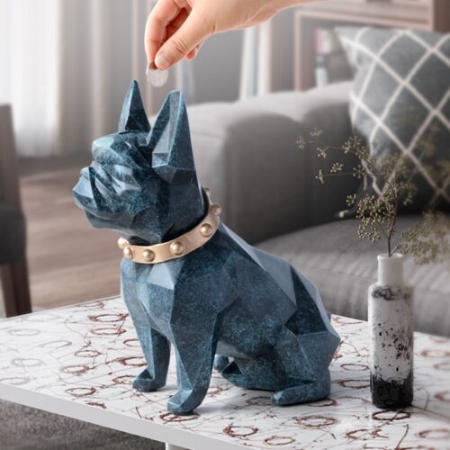 french bulldog coin bank box piggy bank figurine home decorations coin storage box