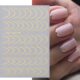 French Tips Nail Stickers 3D Gold Rose Curve Stripe Lines