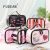 FUDEAM Leather Love Heart Portable Women Cosmetic Bag Multifunction