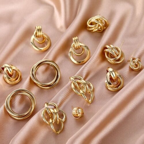 Gold Silver Earrings For Women