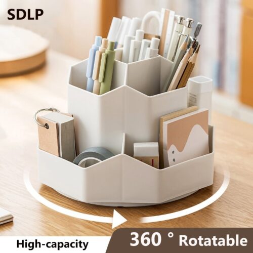 High-quality 360°Rotatable Desk Pen Holder Pencil Storage Box