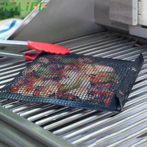 HILIFE Kitchen Tools Reusable BBQ Bake Bag Easy to Clean Outdoor BBQ Picnic Tool Mesh Grilling Bag Non-Stick