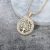 Hot Tree of Life Crystal Round Small Pendant Necklace Gold